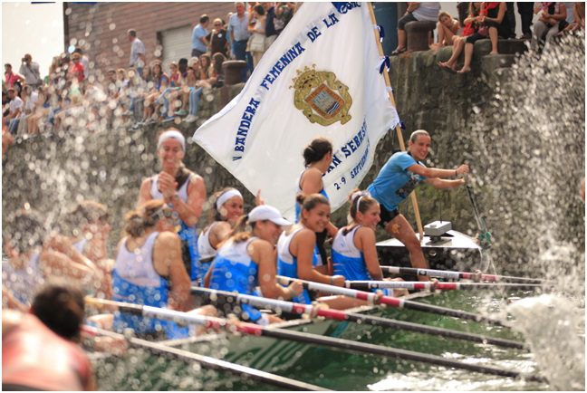 Arrivée de courses de trainières